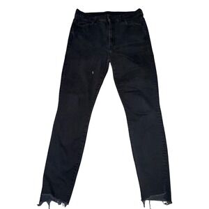 Mother Stunner Zip Ankle Step Fray 32 Black Not Guilty High Rise‎ Edgy